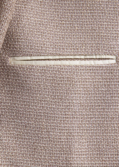 Silk & Linen Heather Jacket Natural - Paul Stuart