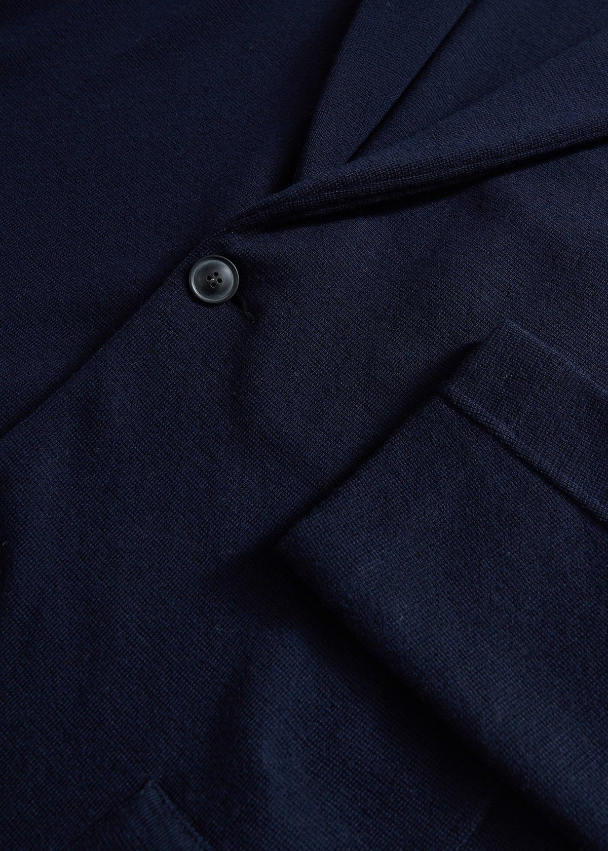 Water Resistant Wool Knitted Jacket Navy - Paul Stuart