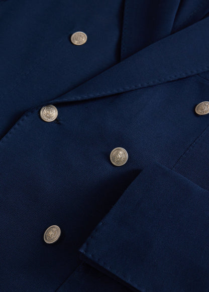 Lightweight Double Breasted Blazer Navy - Paul Stuart