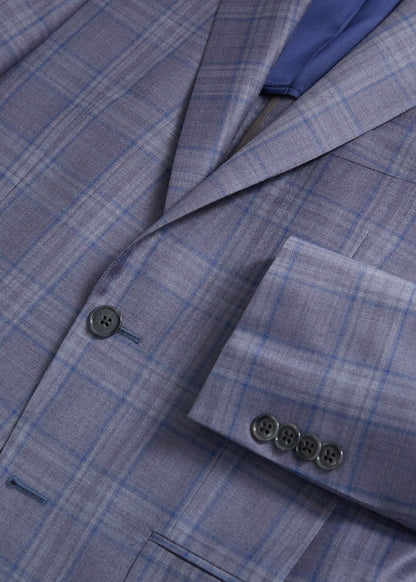 All Year Wool Plaid Jacket Lavender - Paul Stuart