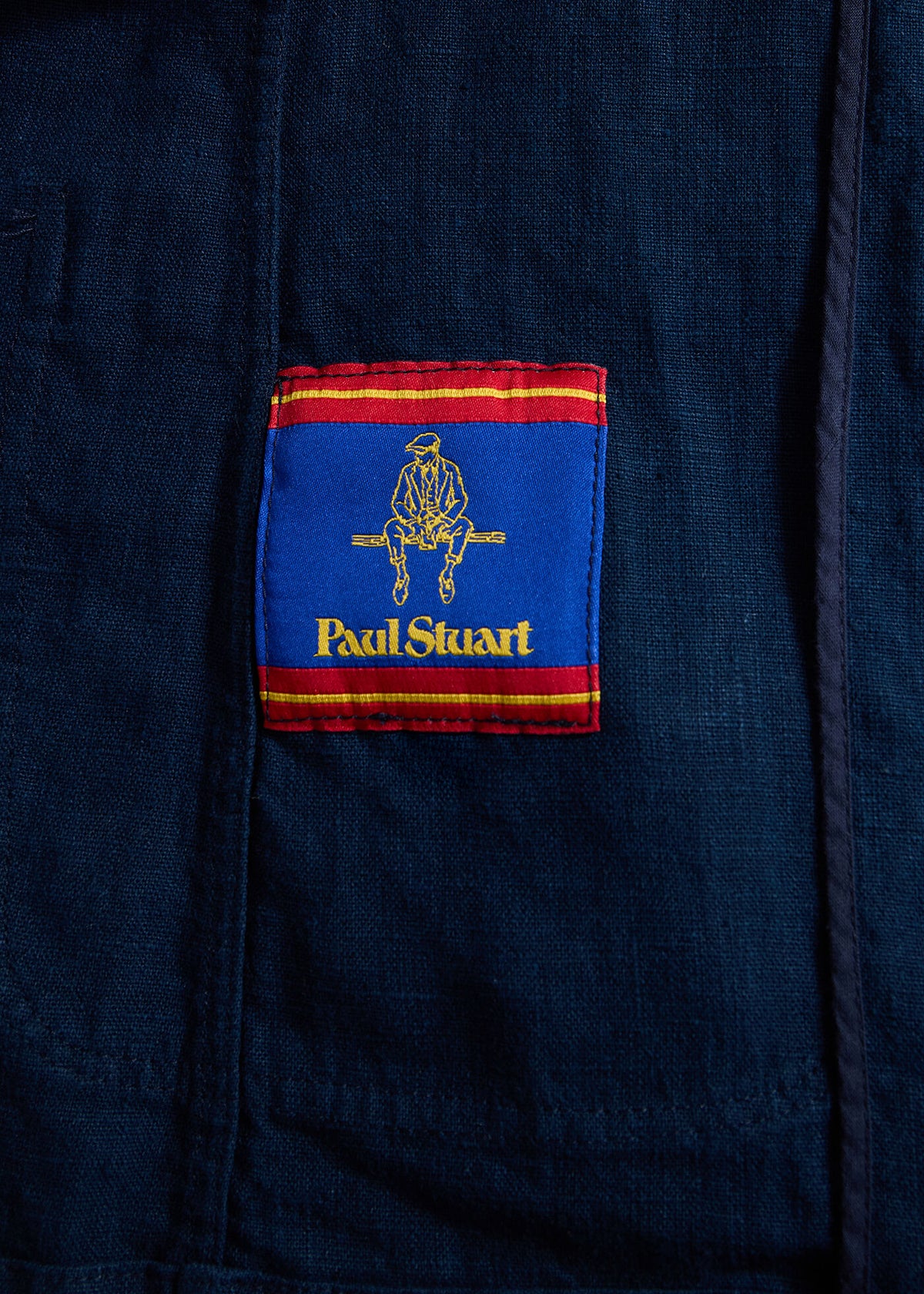 Washed Linen Jacket Navy - Paul Stuart