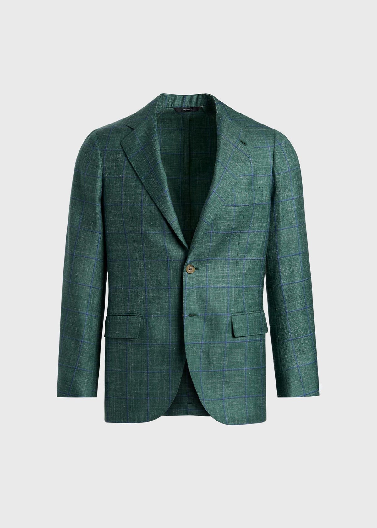 Deco Windowpane Jacket Green - Paul Stuart