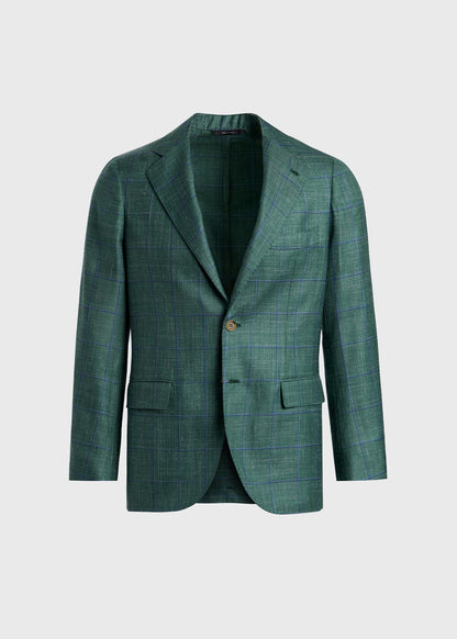 Deco Windowpane Jacket Green - Paul Stuart