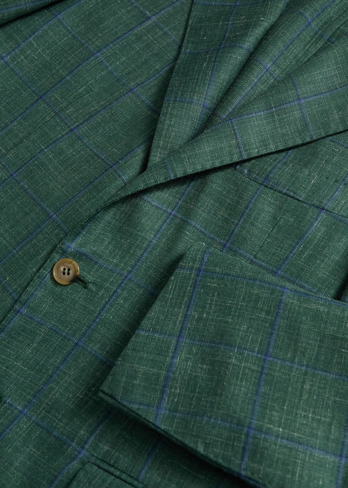 Deco Windowpane Jacket Green - Paul Stuart