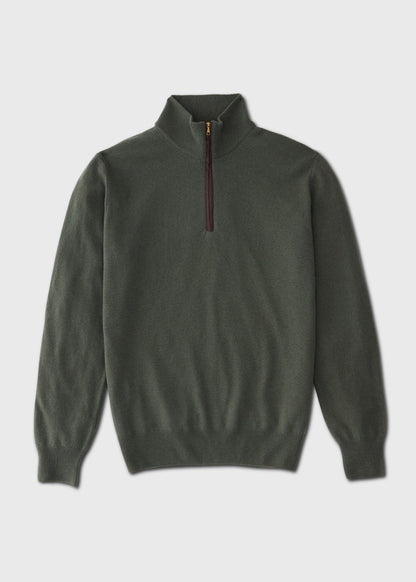 Wool Blend Quarter-Zip Sweater Black - Paul Stuart
