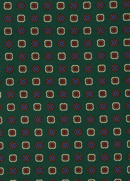 Medallion Silk Pocket Square Blue - Paul Stuart