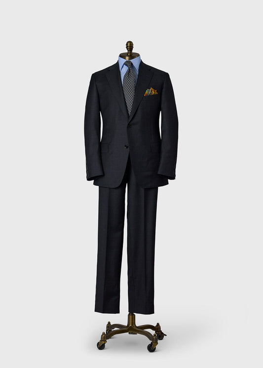 Classic Wool Plaid Suit Charcoal - Paul Stuart