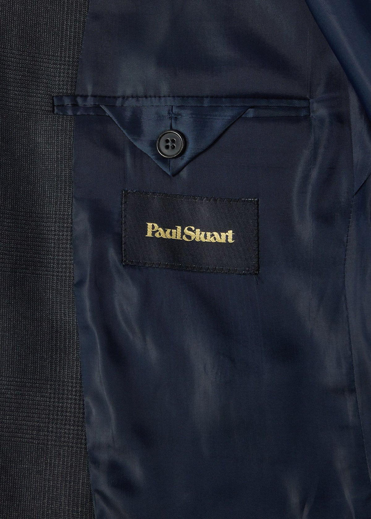 Classic Wool Plaid Suit Charcoal - Paul Stuart