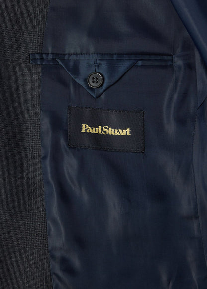 Classic Wool Plaid Suit Charcoal - Paul Stuart