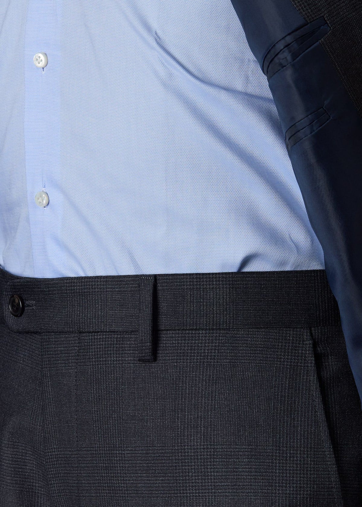 Classic Wool Plaid Suit Charcoal - Paul Stuart