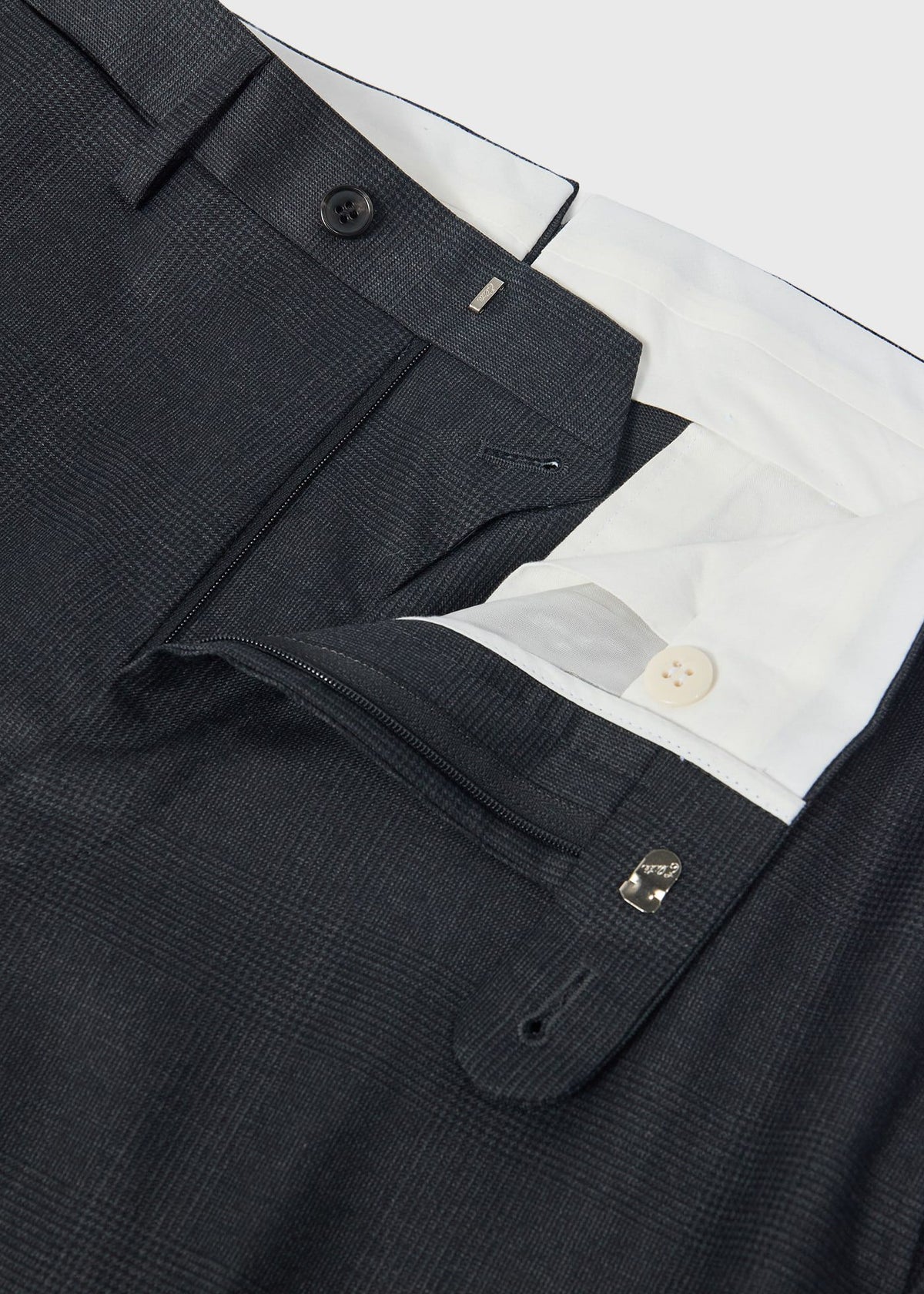 Classic Wool Plaid Suit Charcoal - Paul Stuart