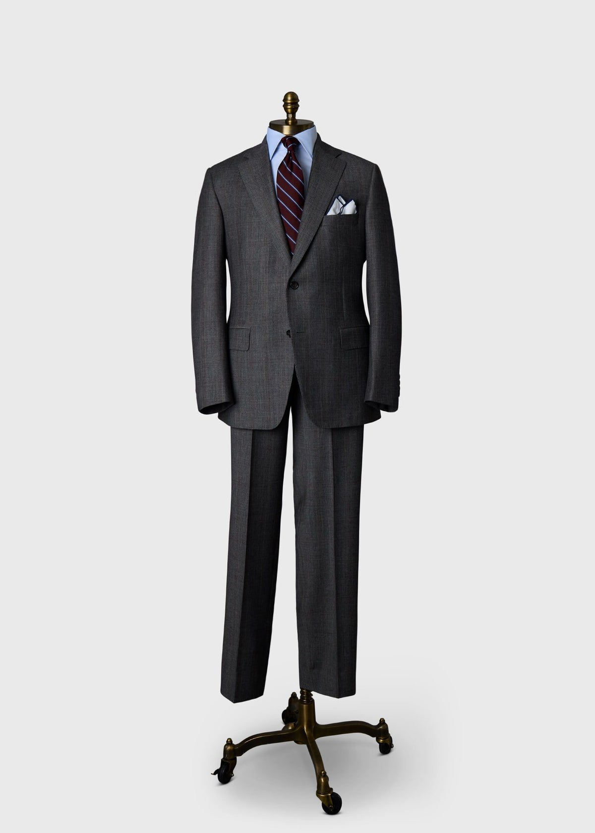 Classic Wool Plaid Suit Grey - Paul Stuart