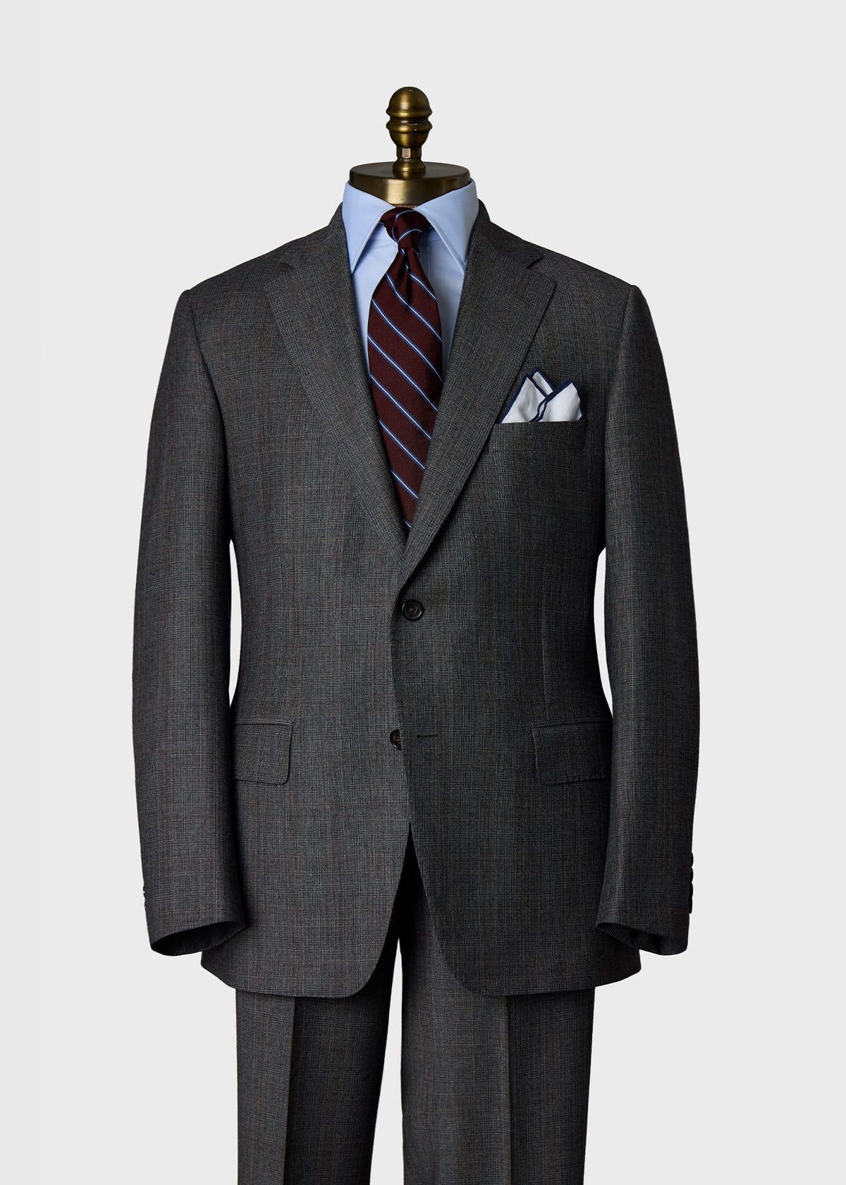 Classic Wool Plaid Suit Grey - Paul Stuart