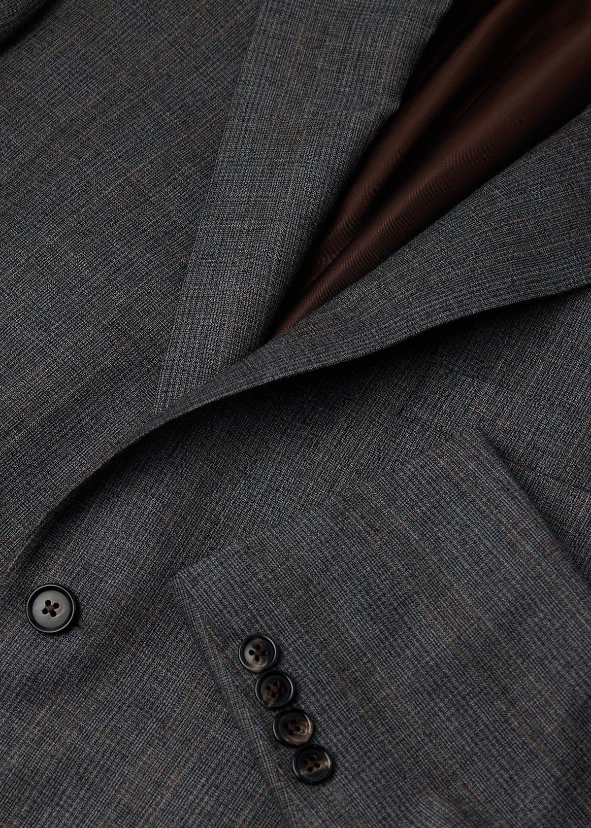 Classic Wool Plaid Suit Grey - Paul Stuart