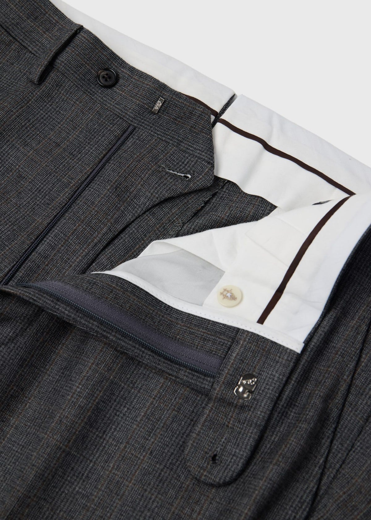 Classic Wool Plaid Suit Grey - Paul Stuart