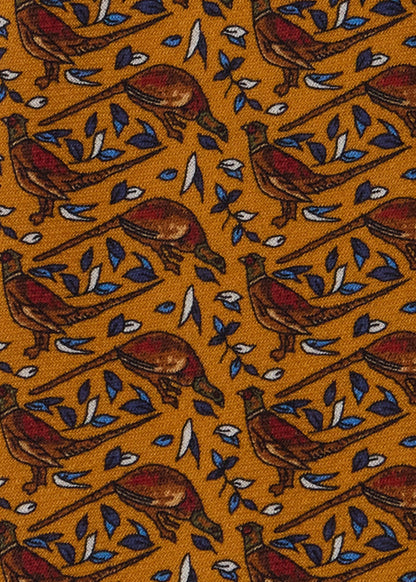 Pheasant Wool & Silk Tie Burgundy - Paul Stuart