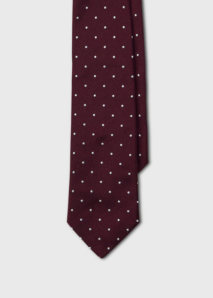 Polka Dot Silk Tie Blue - Paul Stuart
