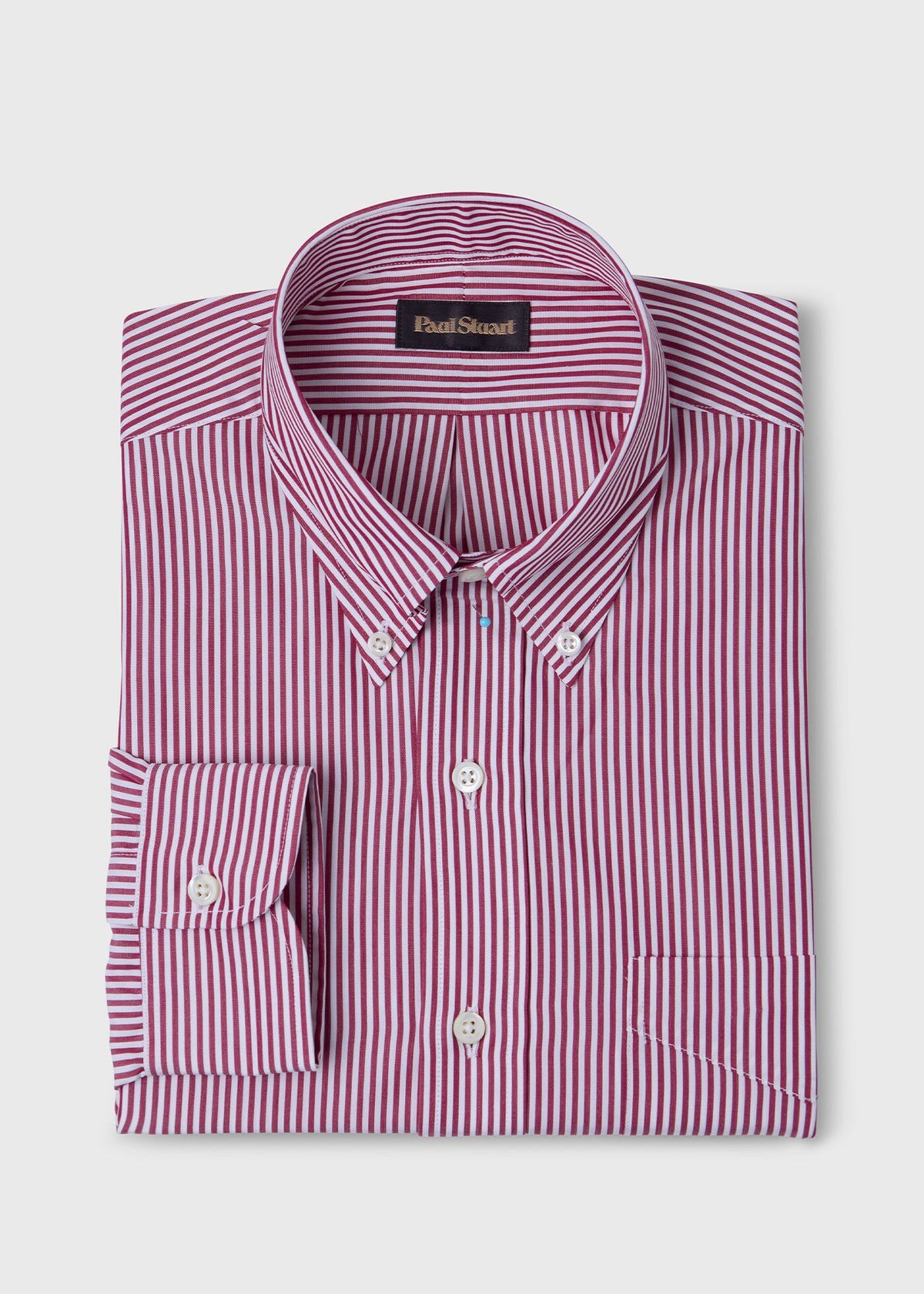 Stripe Button-Down Shirt Blue - Paul Stuart
