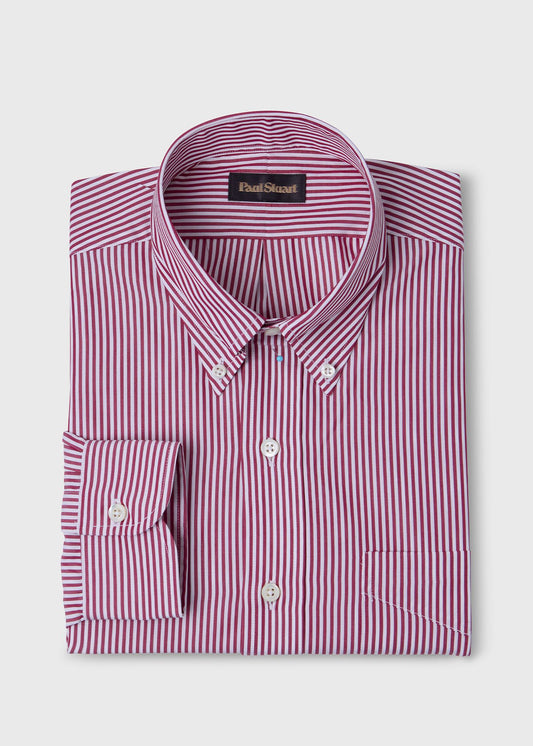 Stripe Button-Down Shirt Blue - Paul Stuart