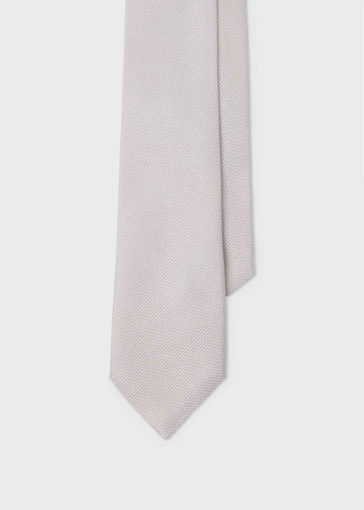 Solid Silk Garza Tie Black - Paul Stuart