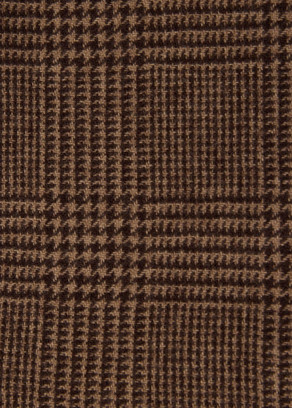 Glen Plaid Cashmere Overshirt Brown - Paul Stuart