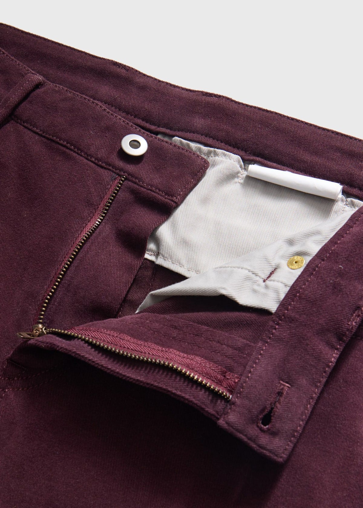 Brushed Twill Five Pocket Pant Brown - Paul Stuart