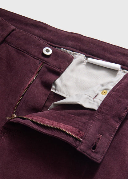 Brushed Twill Five Pocket Pant Brown - Paul Stuart