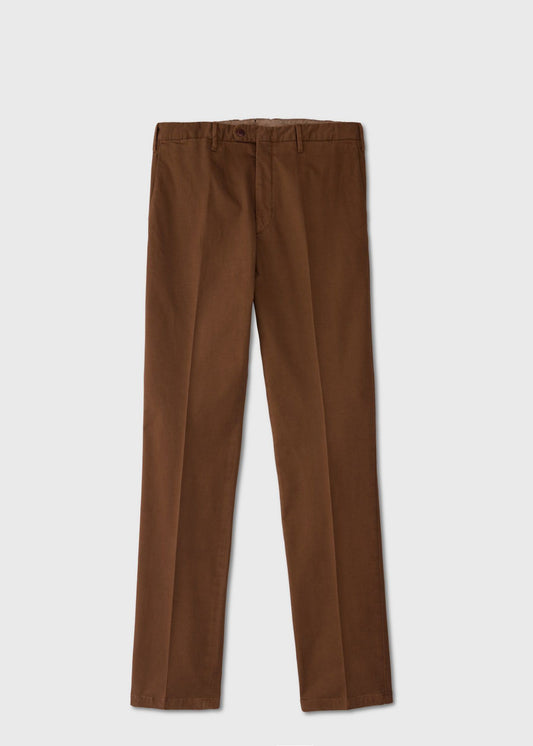 Washed Cotton Pant Cognac - Paul Stuart