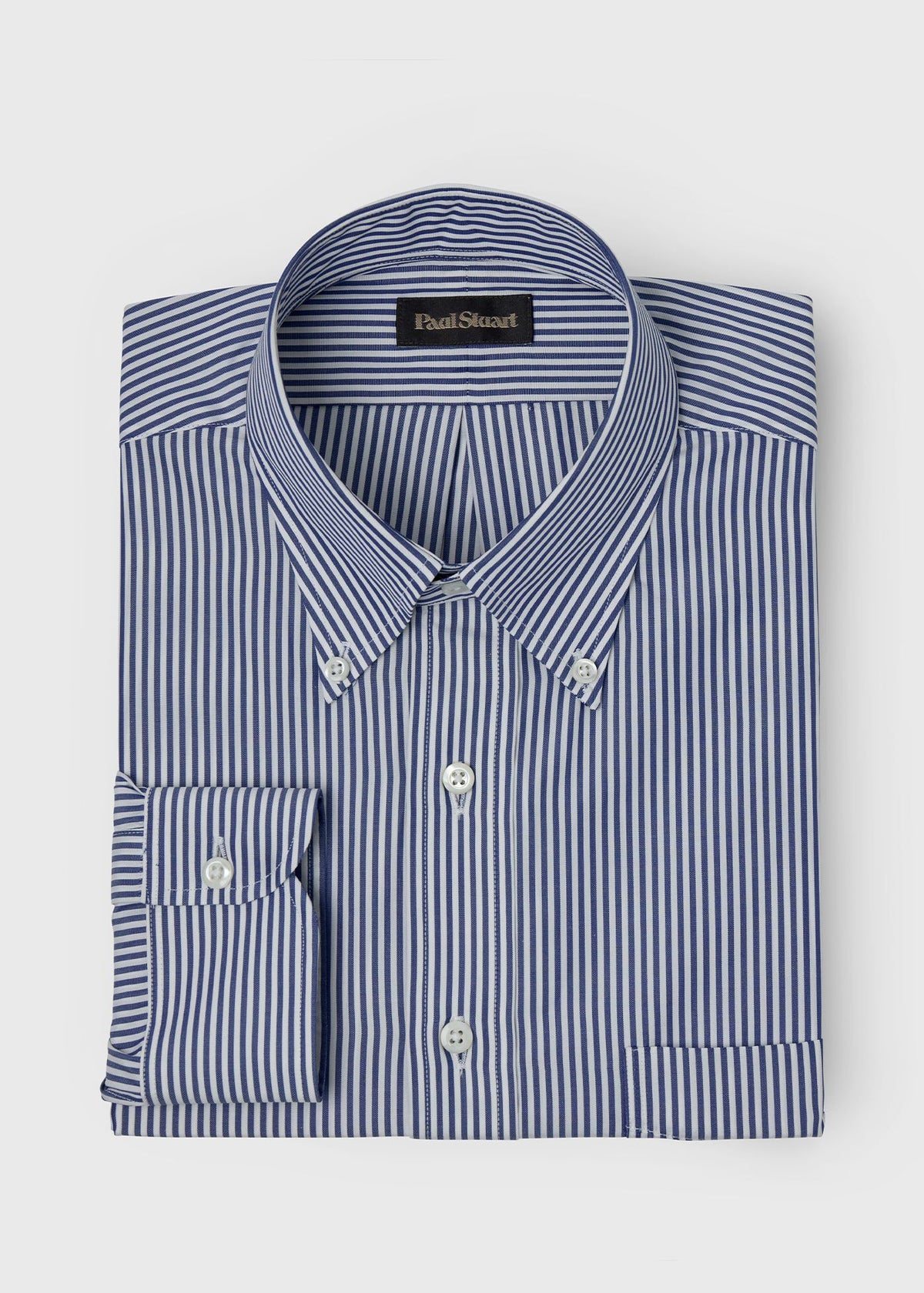 Stripe Button-Down Shirt Blue - Paul Stuart