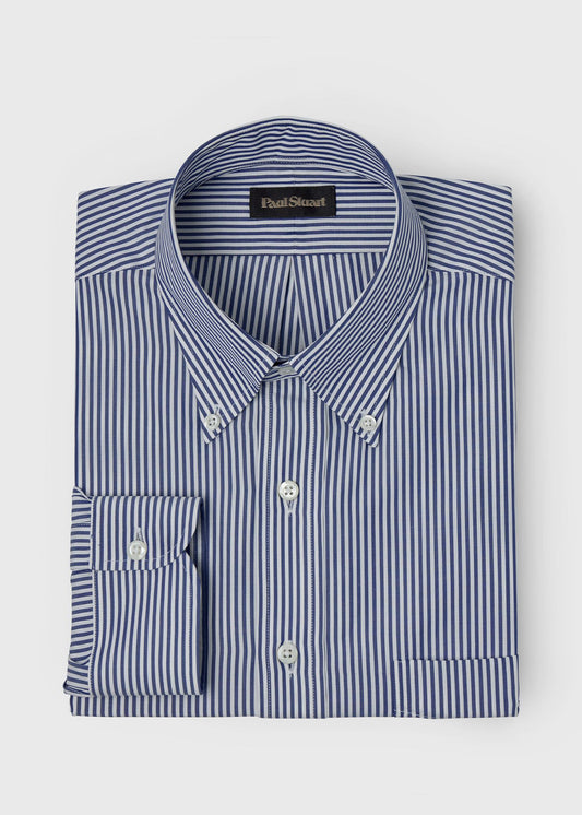 Stripe Button-Down Shirt Blue - Paul Stuart