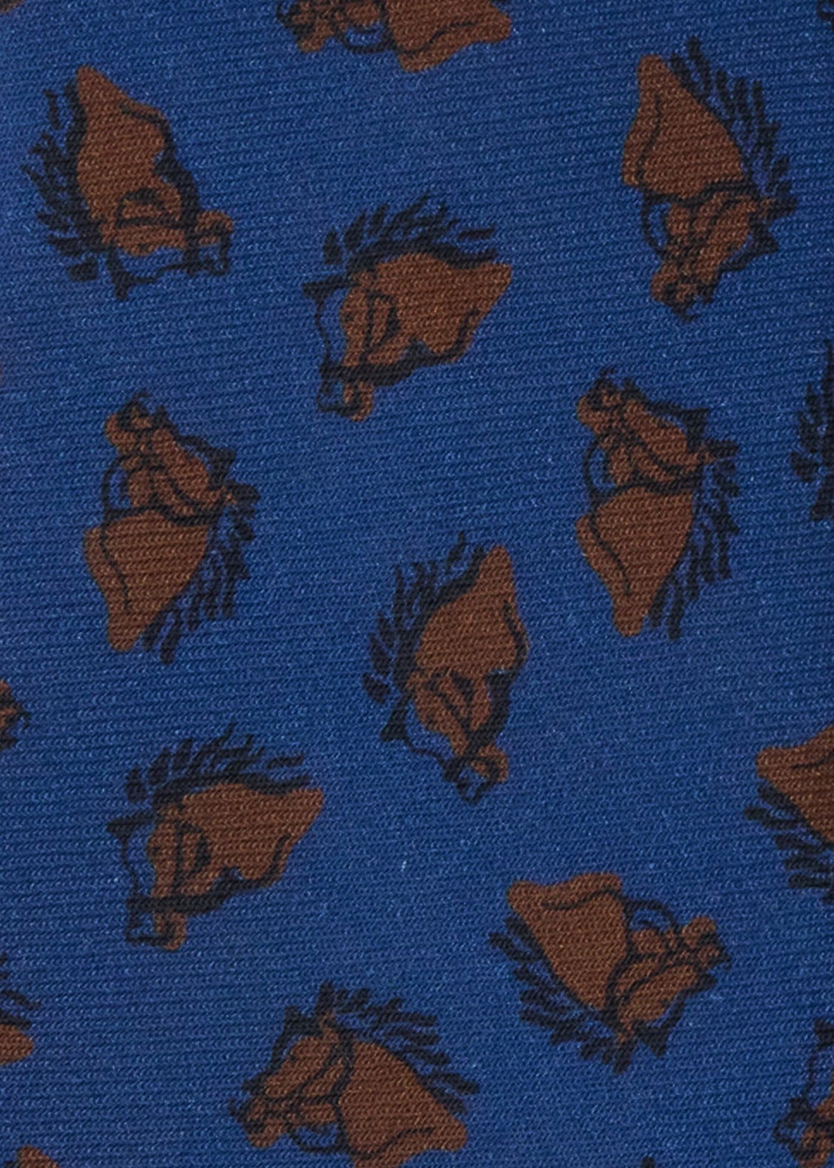 Equestrian Wool Tie Navy - Paul Stuart