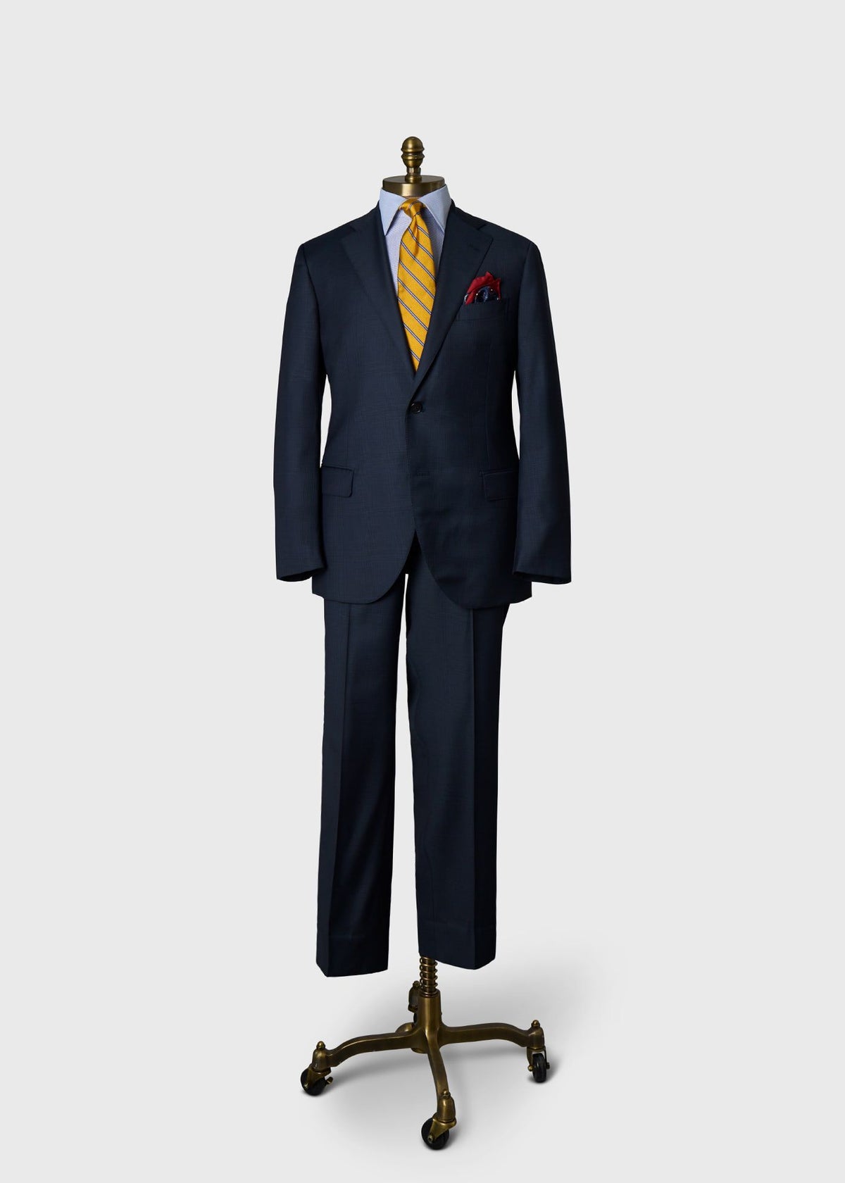 Tonal Plaid Suit Navy - Paul Stuart