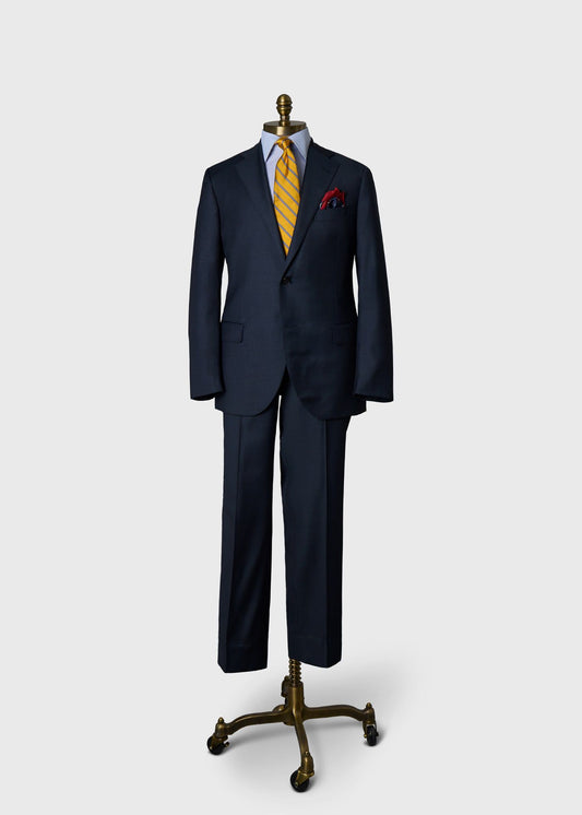Tonal Plaid Suit Navy - Paul Stuart