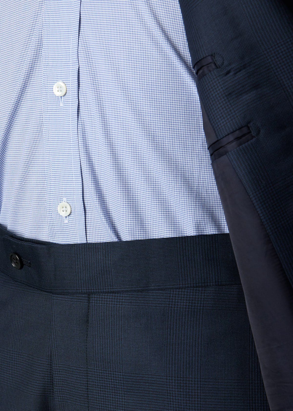Tonal Plaid Suit Navy - Paul Stuart