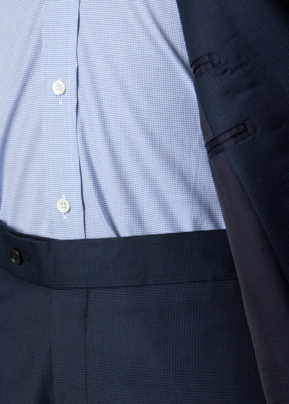 Tonal Plaid Suit Navy - Paul Stuart