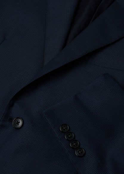 Tonal Plaid Suit Navy - Paul Stuart