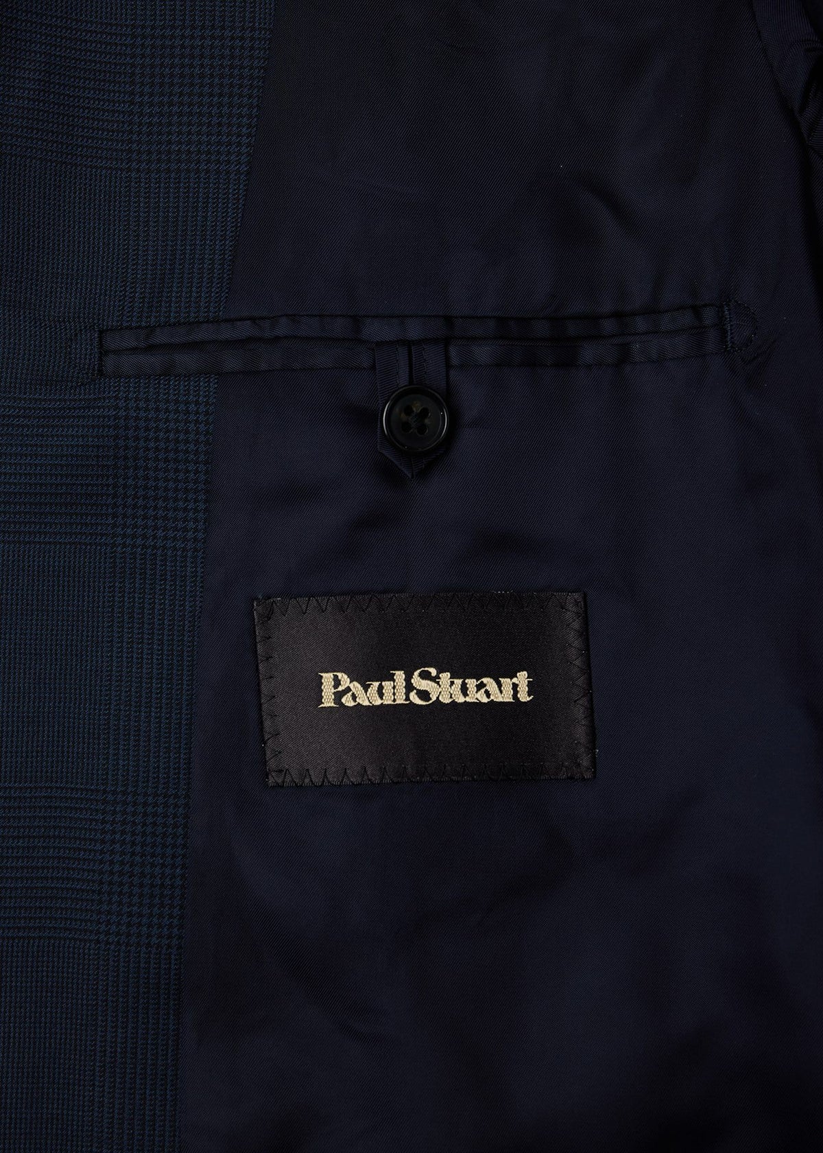 Tonal Plaid Suit Navy - Paul Stuart