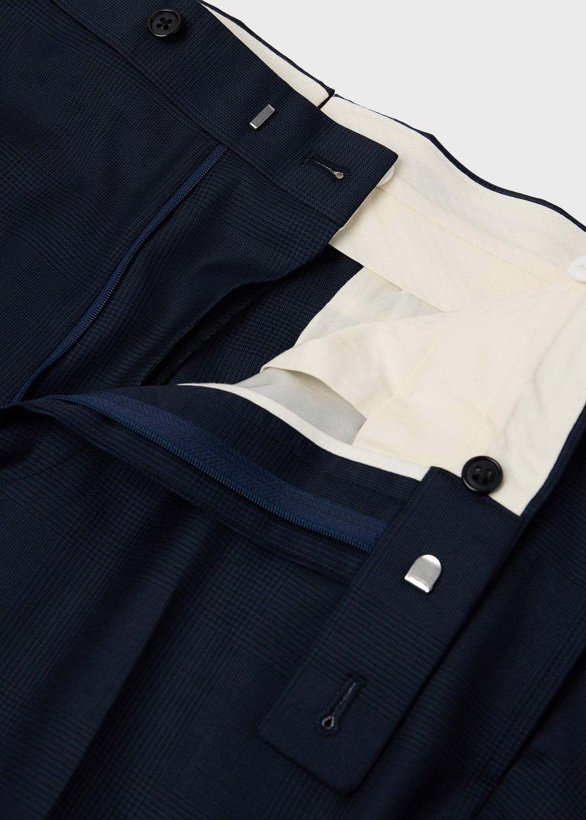 Tonal Plaid Suit Navy - Paul Stuart