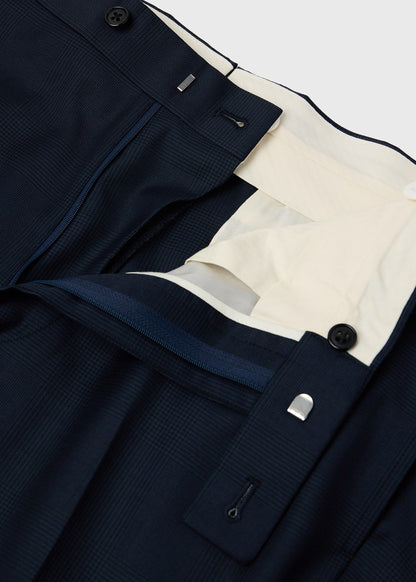 Tonal Plaid Suit Navy - Paul Stuart