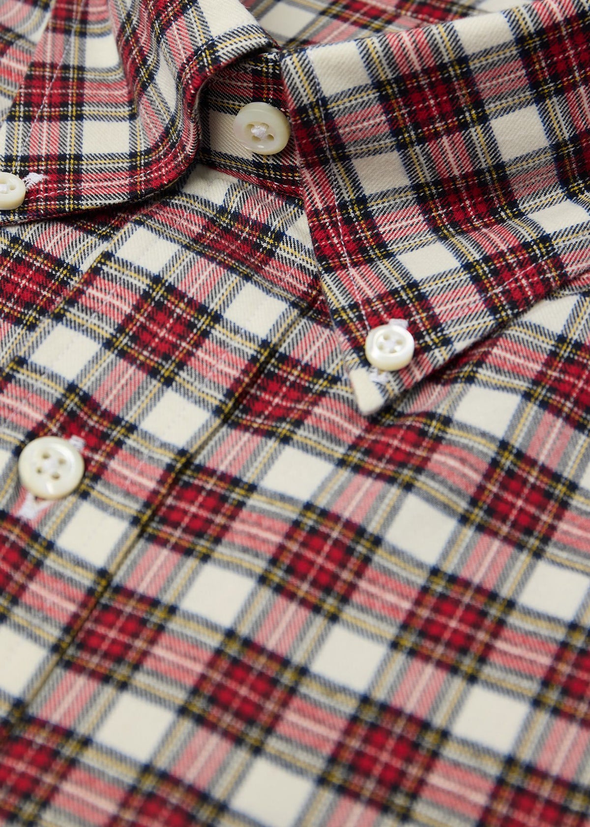 Tartan Button-Down Shirt Red - Paul Stuart