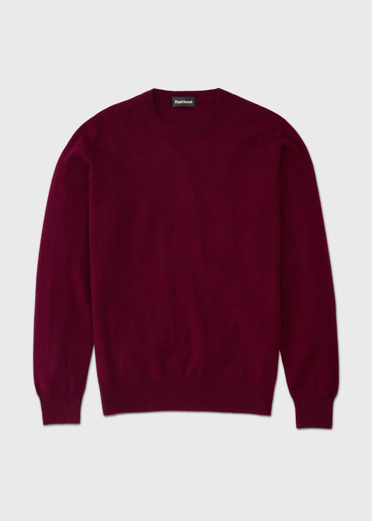 Cashmere Crewneck Sweater Burgundy - Paul Stuart