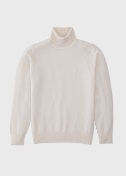 Cashmere Turtleneck Sweater Beige - Paul Stuart