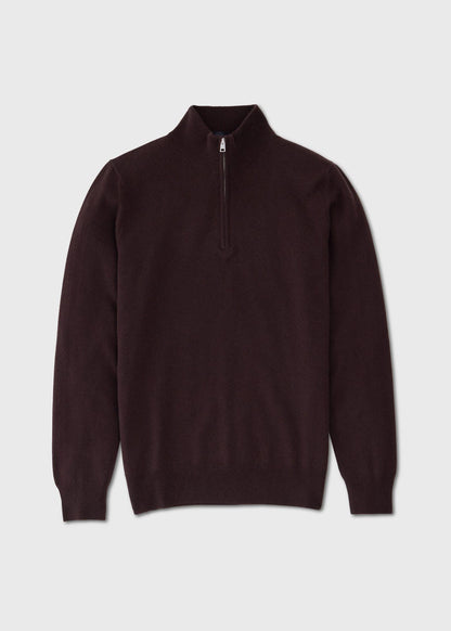 Cashmere Quarter-Zip Sweater Charcoal - Paul Stuart