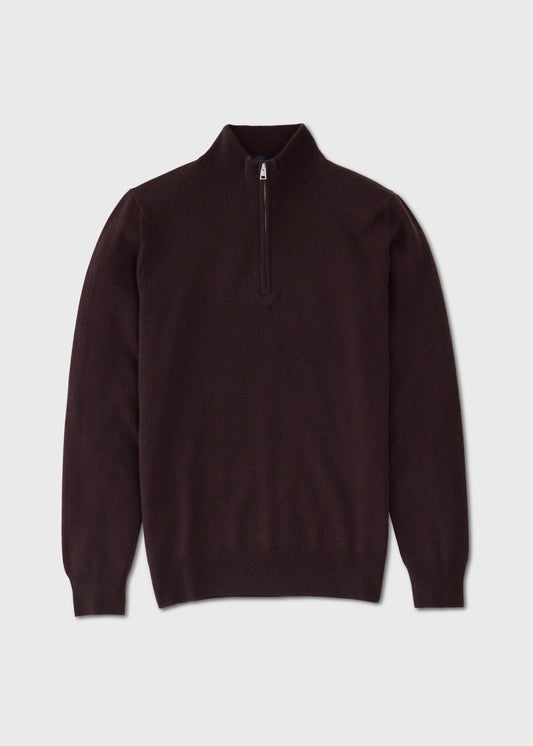Cashmere Quarter-Zip Sweater Charcoal - Paul Stuart