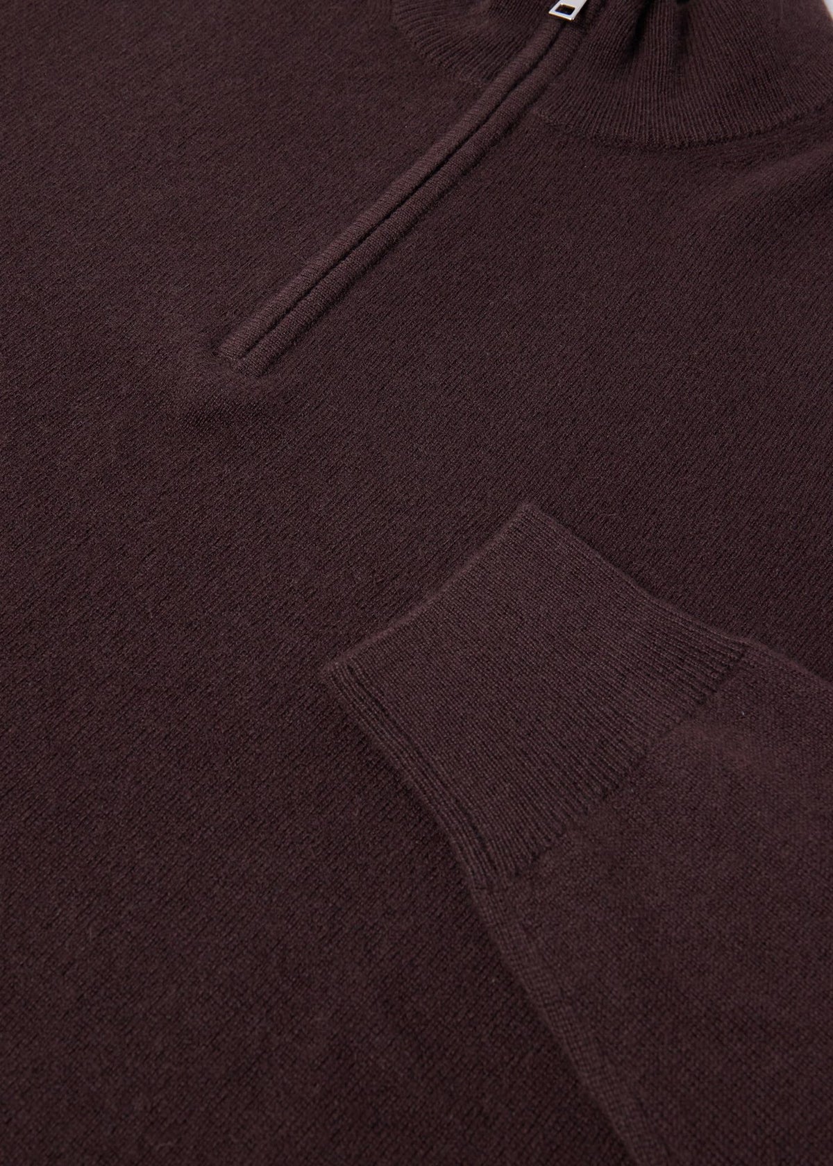 Cashmere Quarter-Zip Sweater Charcoal - Paul Stuart