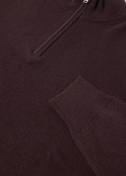 Cashmere Quarter-Zip Sweater Charcoal - Paul Stuart