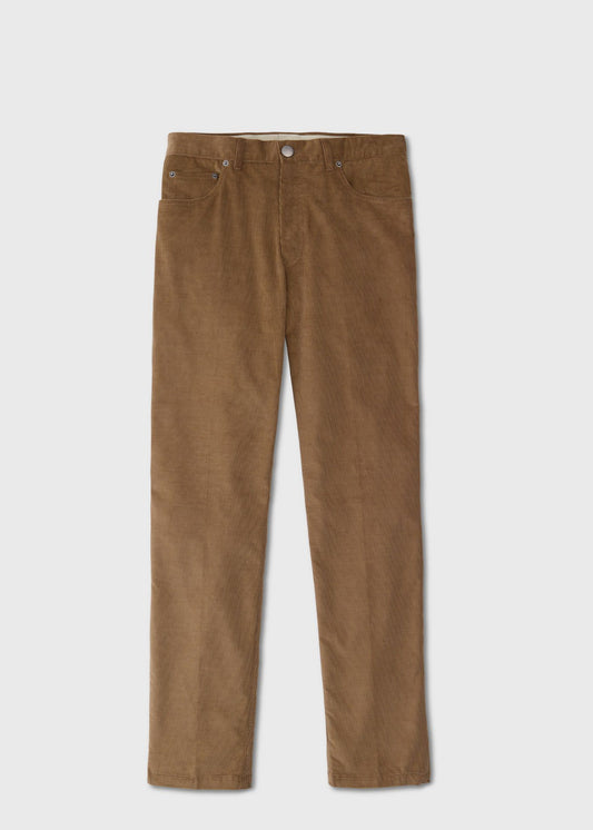 Corduroy Five-Pocket Pant Khaki - Paul Stuart
