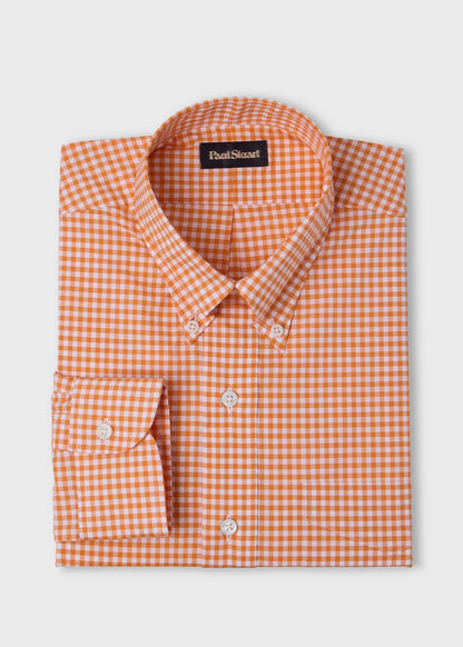 Gingham Button Down Shirt Blue - Paul Stuart