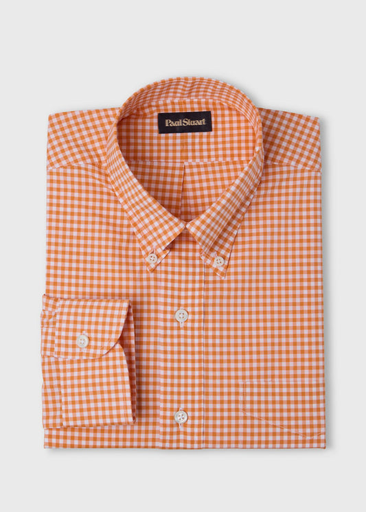 Gingham Button Down Shirt Blue - Paul Stuart