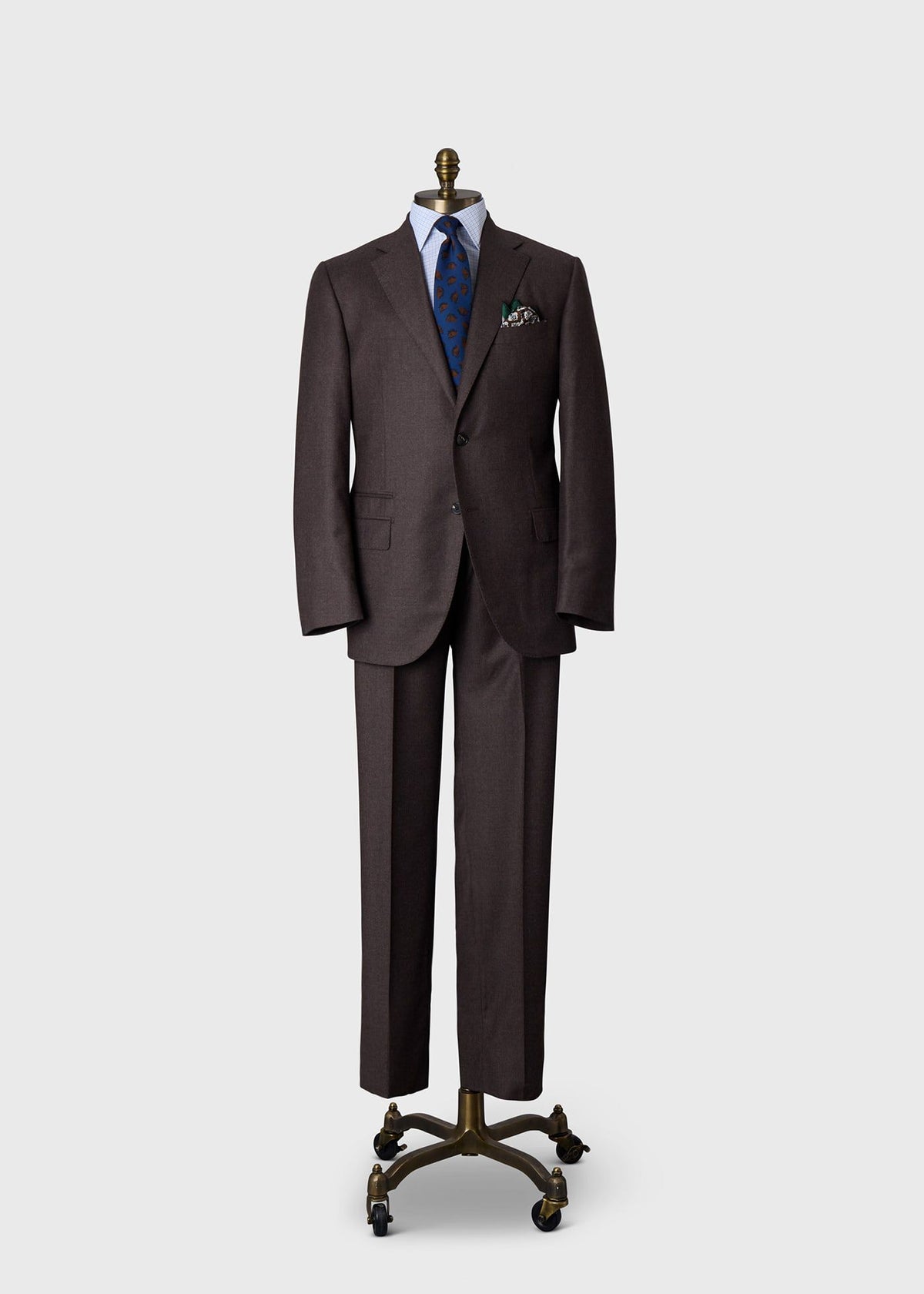 Classic Wool Flannel Suit Brown - Paul Stuart